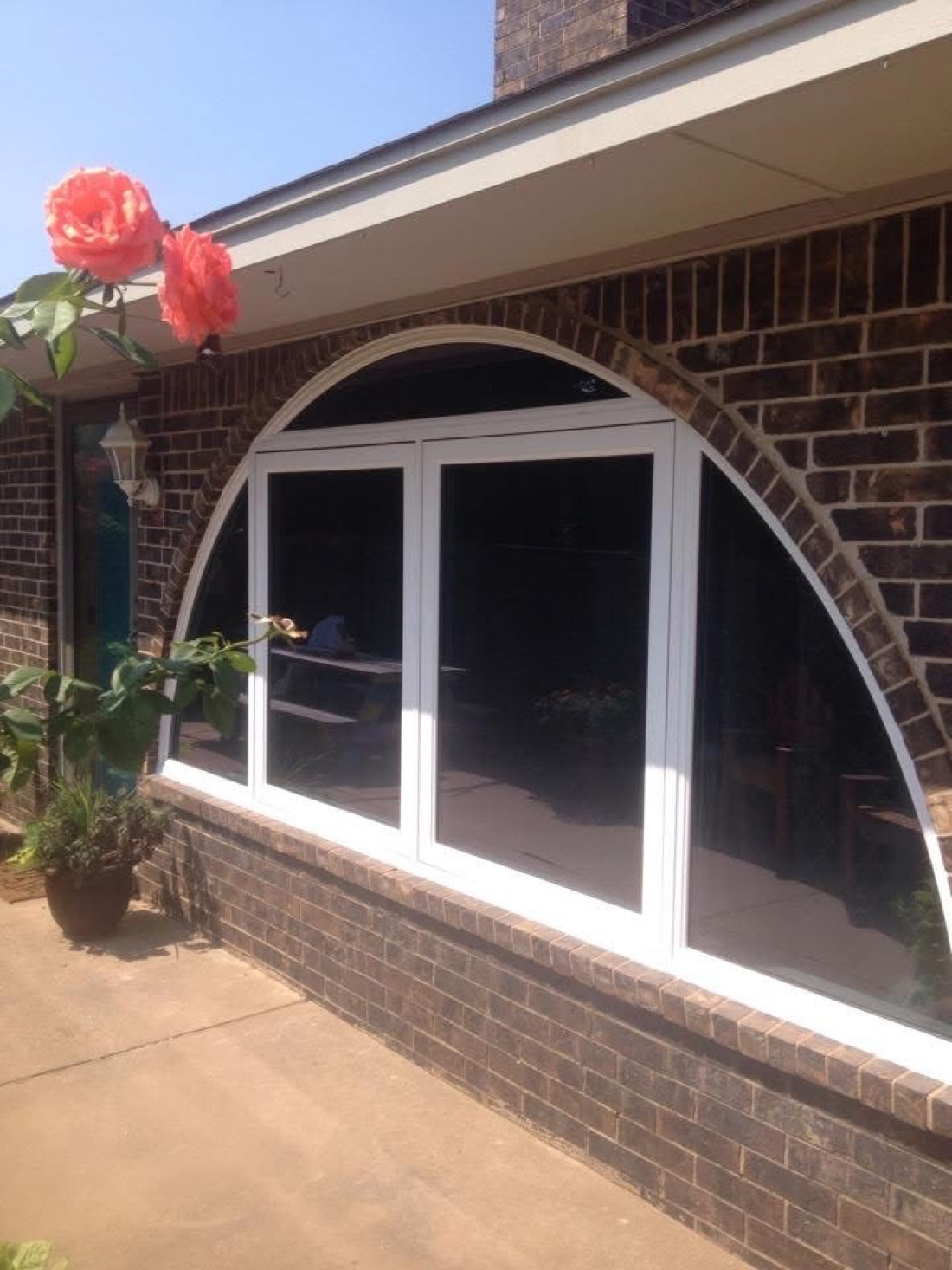 Custom radius casement — after Progressive install