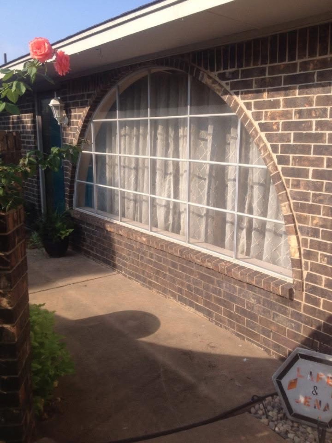 Custom radius casement opening — before