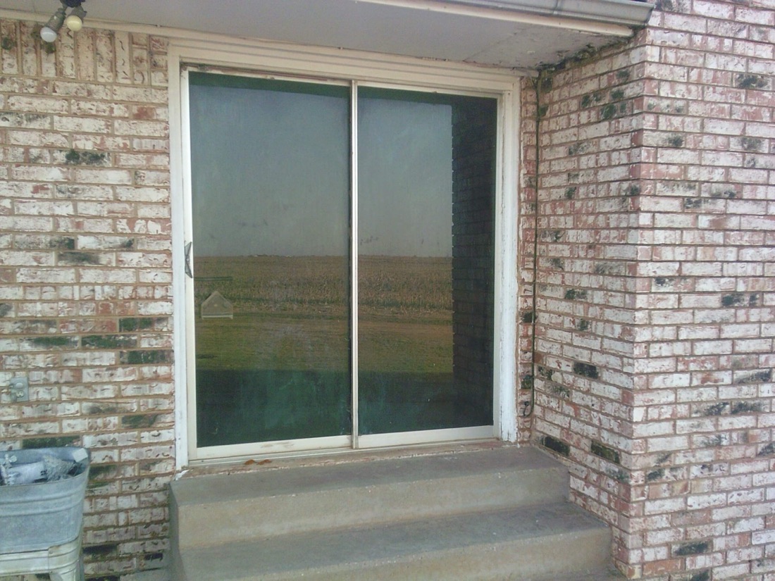 Sliding patio door — before replacement